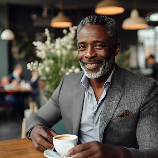 sharp looking mature man in business semi-formal attire