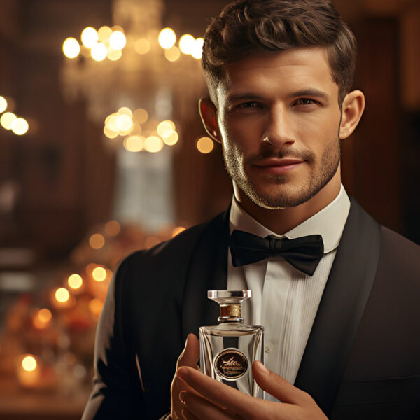 man wearing fragrance