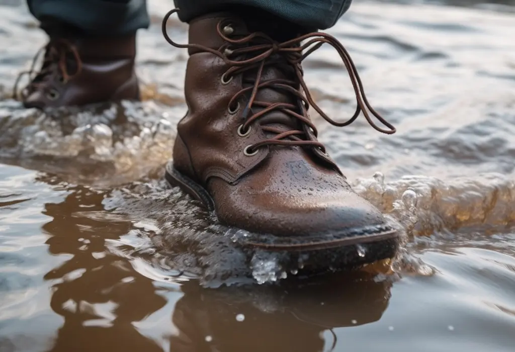 boot in puddle