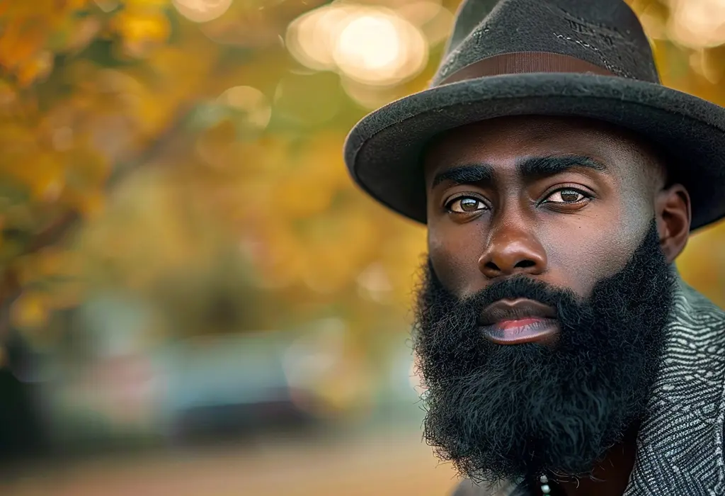 bushy beard style on black guy