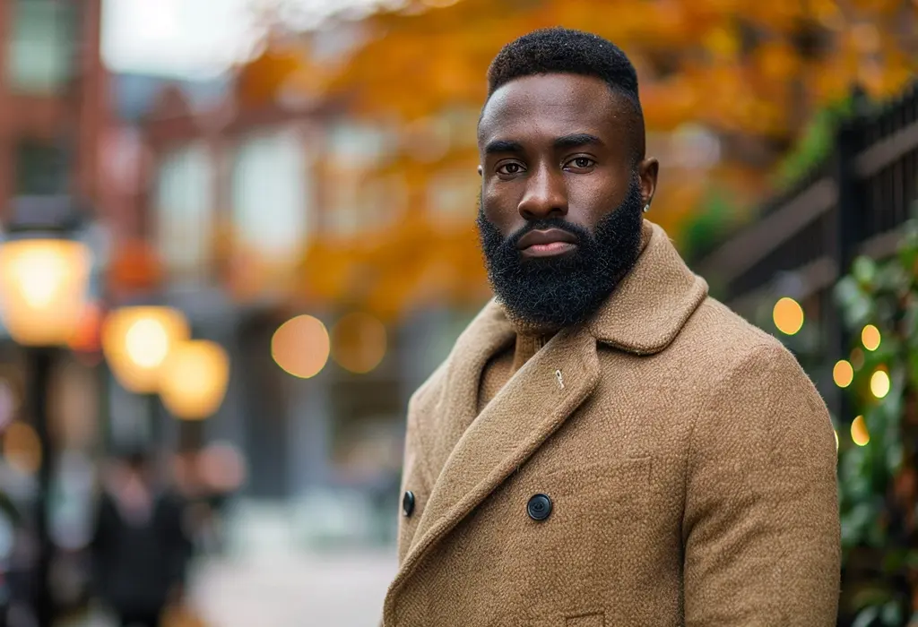 black man wearing full beard