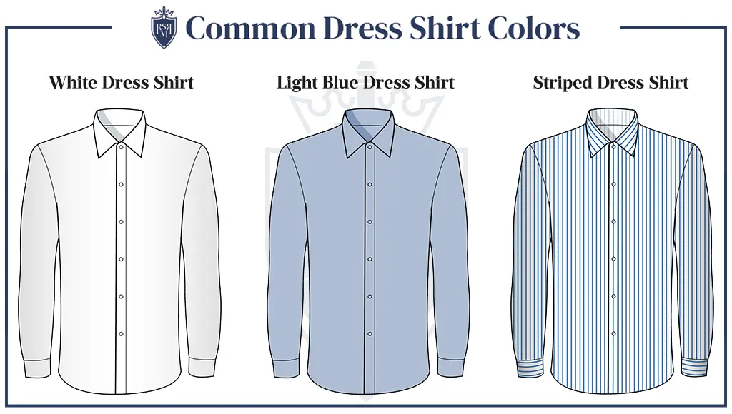 infographic mens shirt colors