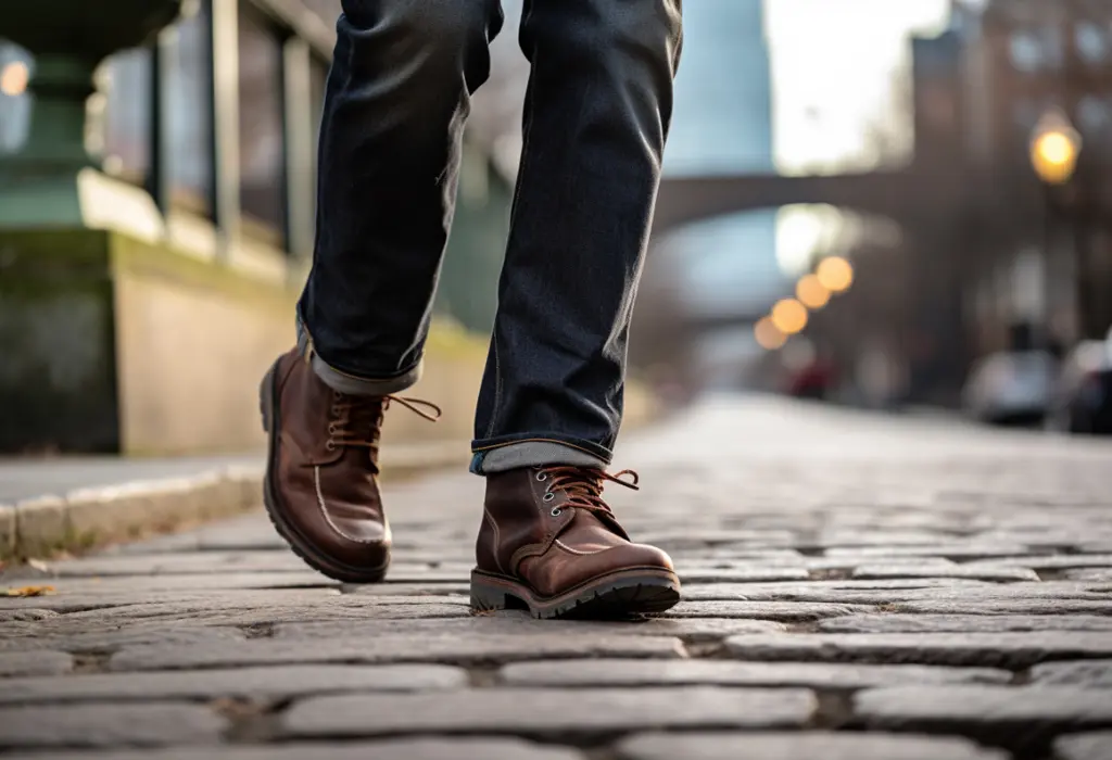 quality men's boots on the brick