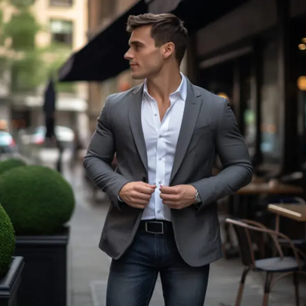 suit jacket with jeans