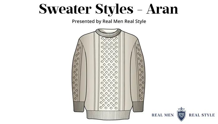 mens sweaters aran