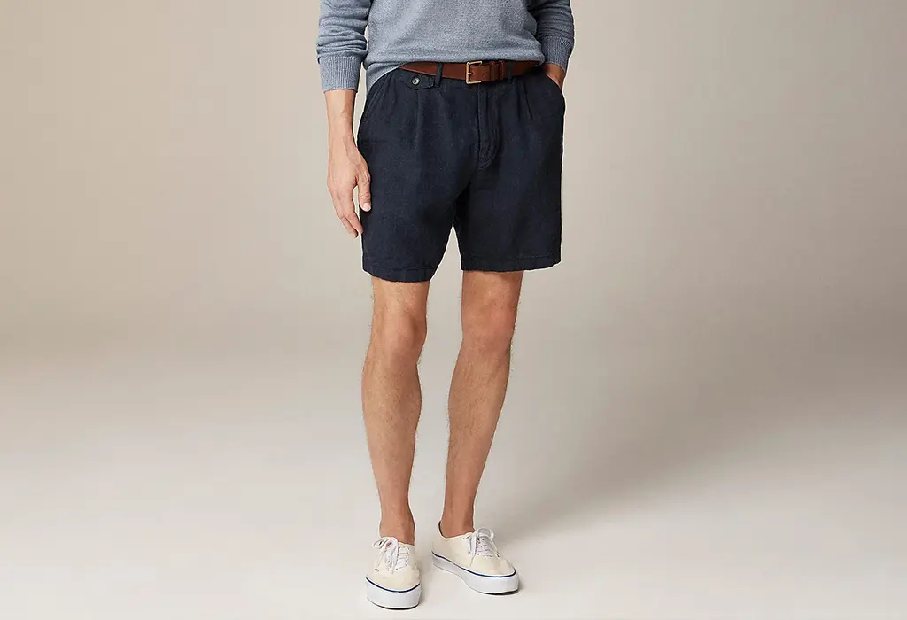 7.5 Pleated Linen Short by J.Crew