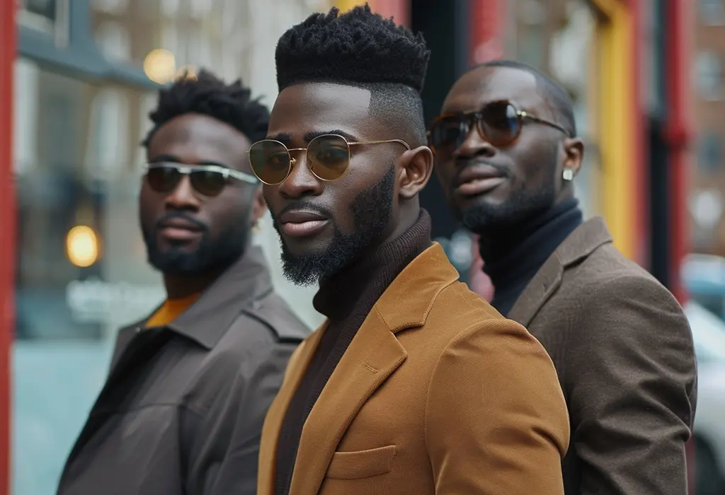 group of bearded black men