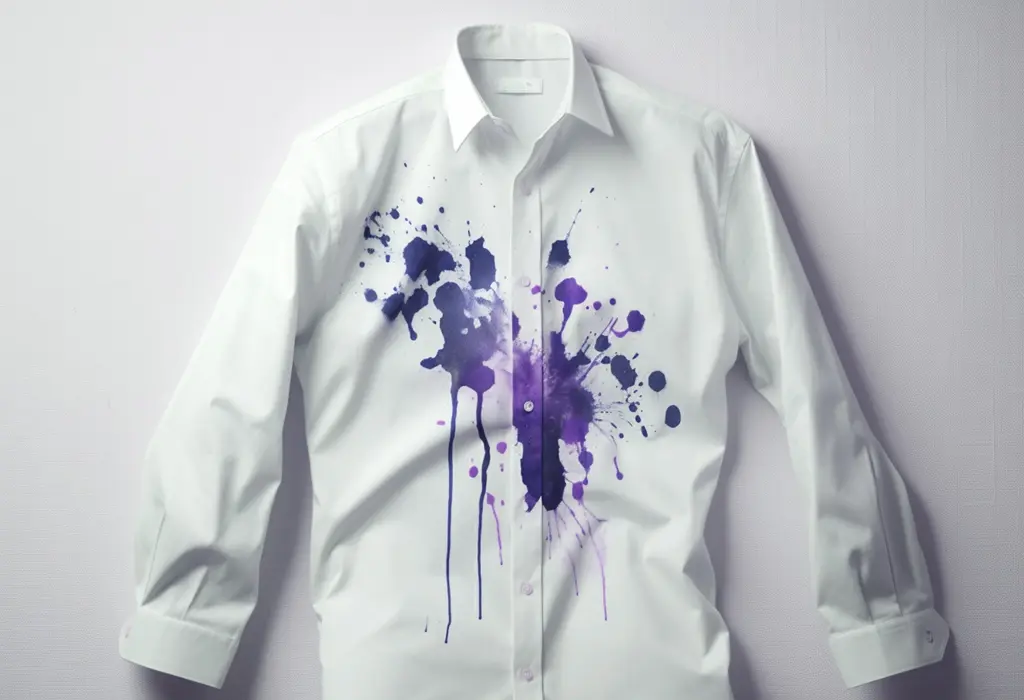 dress shirt with stains